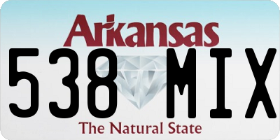 AR license plate 538MIX