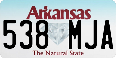 AR license plate 538MJA