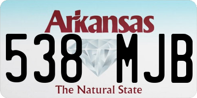 AR license plate 538MJB