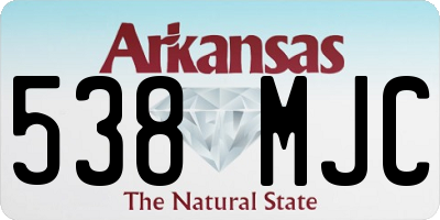 AR license plate 538MJC