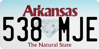 AR license plate 538MJE