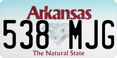 AR license plate 538MJG