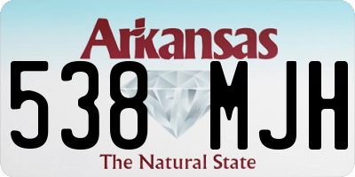 AR license plate 538MJH