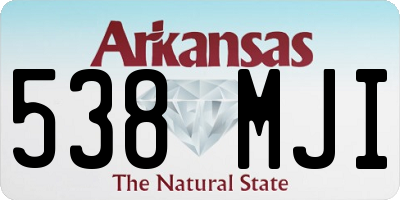AR license plate 538MJI