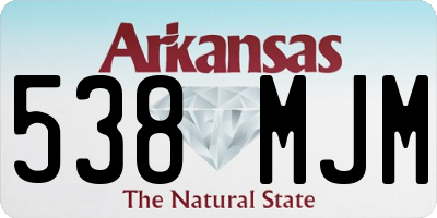 AR license plate 538MJM