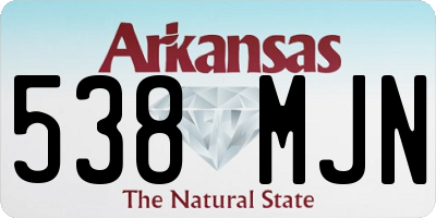 AR license plate 538MJN