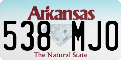 AR license plate 538MJO