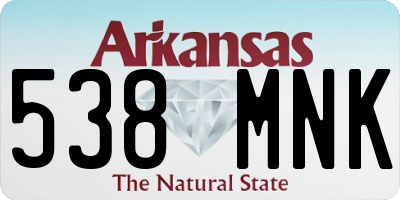 AR license plate 538MNK