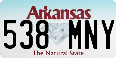 AR license plate 538MNY