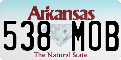 AR license plate 538MOB