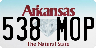 AR license plate 538MOP