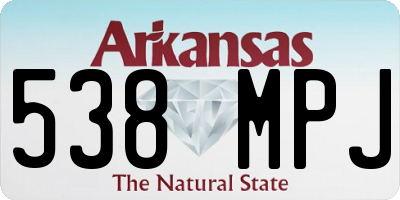 AR license plate 538MPJ