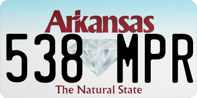 AR license plate 538MPR