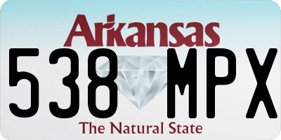 AR license plate 538MPX