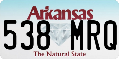 AR license plate 538MRQ