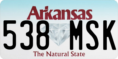 AR license plate 538MSK