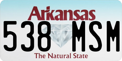 AR license plate 538MSM