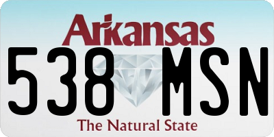 AR license plate 538MSN