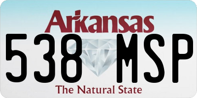 AR license plate 538MSP