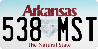 AR license plate 538MST