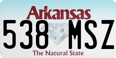 AR license plate 538MSZ