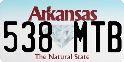 AR license plate 538MTB
