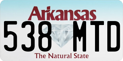 AR license plate 538MTD