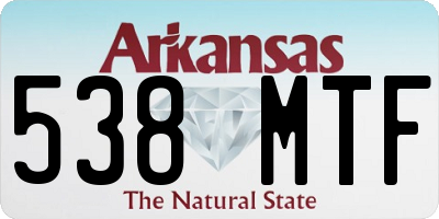 AR license plate 538MTF