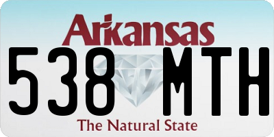 AR license plate 538MTH