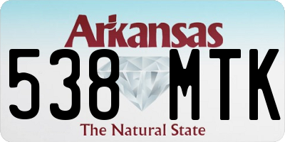 AR license plate 538MTK