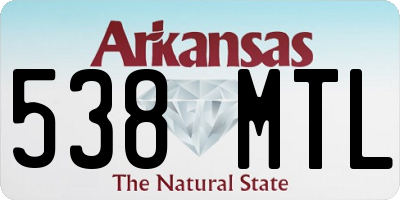 AR license plate 538MTL