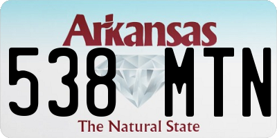 AR license plate 538MTN