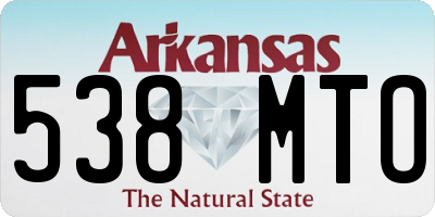 AR license plate 538MTO