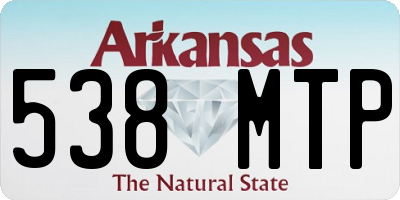 AR license plate 538MTP