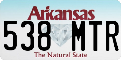 AR license plate 538MTR
