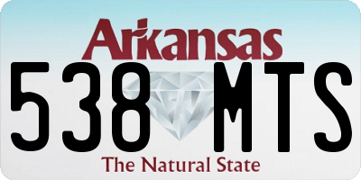 AR license plate 538MTS