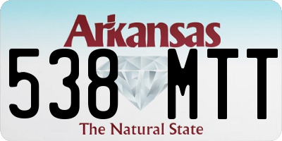 AR license plate 538MTT