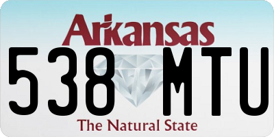 AR license plate 538MTU
