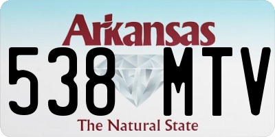AR license plate 538MTV