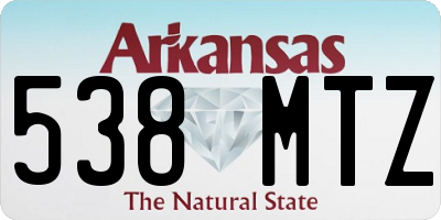 AR license plate 538MTZ