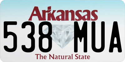 AR license plate 538MUA