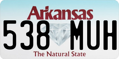 AR license plate 538MUH