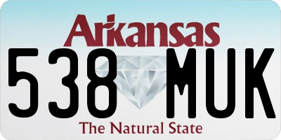 AR license plate 538MUK