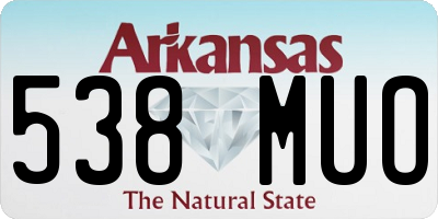 AR license plate 538MUO