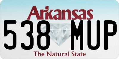 AR license plate 538MUP