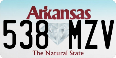 AR license plate 538MZV