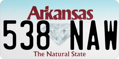 AR license plate 538NAW