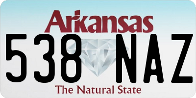 AR license plate 538NAZ