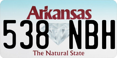 AR license plate 538NBH