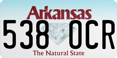 AR license plate 538OCR